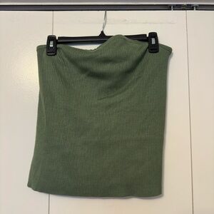 Abercrombie & Fitch Strapless Ribbed Tube Top | Green